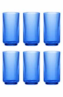 TarHong Set of 6 Shatterproof Mesa Jumbo Drinking Glasses