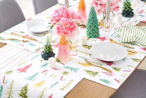 Carol & Frank Wonderland Stripe Table Runner 14" X 72" In Multi