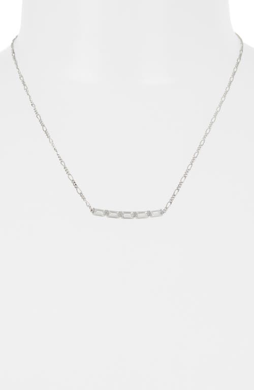 NADRI NADRI EMPIRE CZ BAGUETTE CHAIN NECKLACE