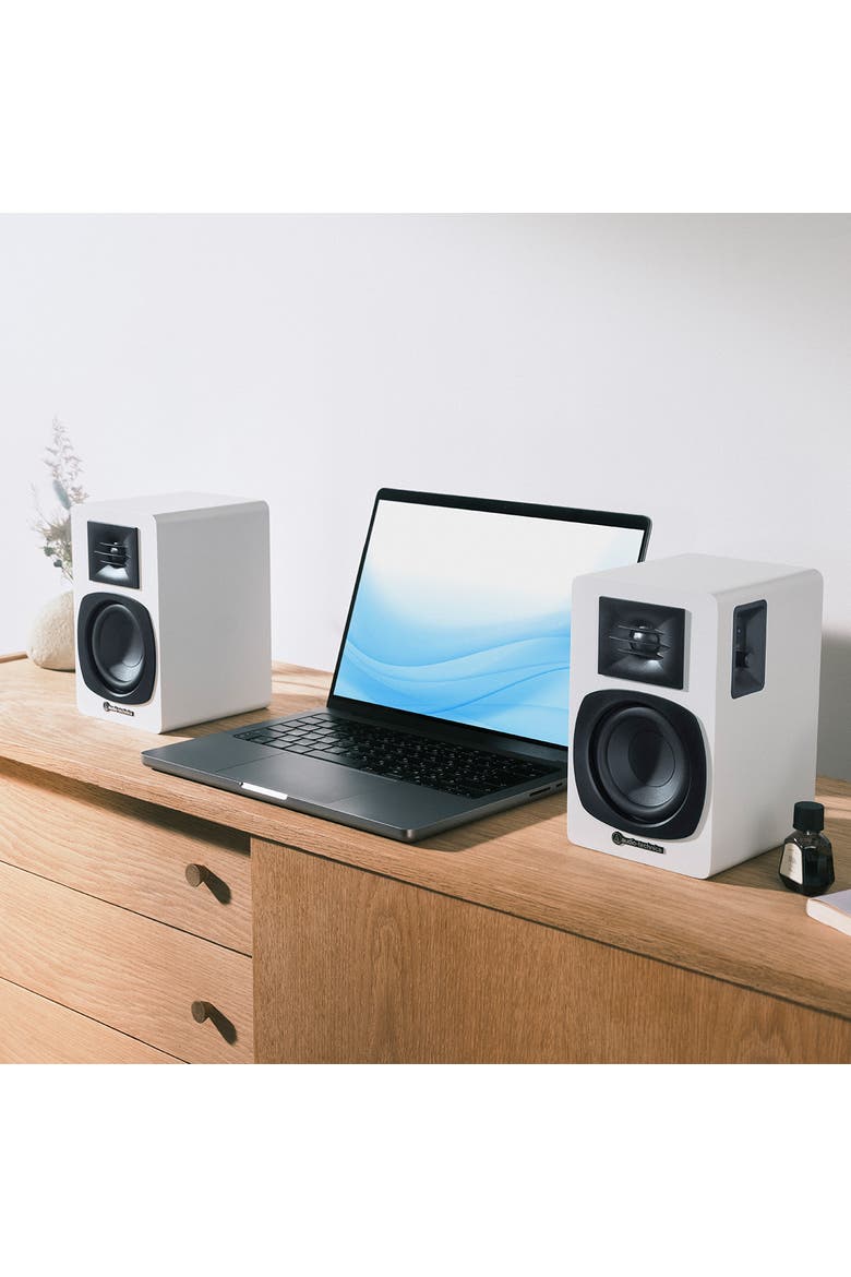 AT-SP3X Powered Bluetooth Bookshelf Speakers, Alternate, color, White