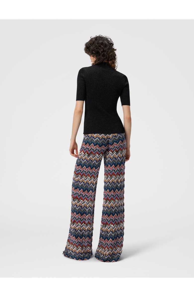 Missoni Mock Neck Sweater With Lamé Threads, Alternate, color, Black