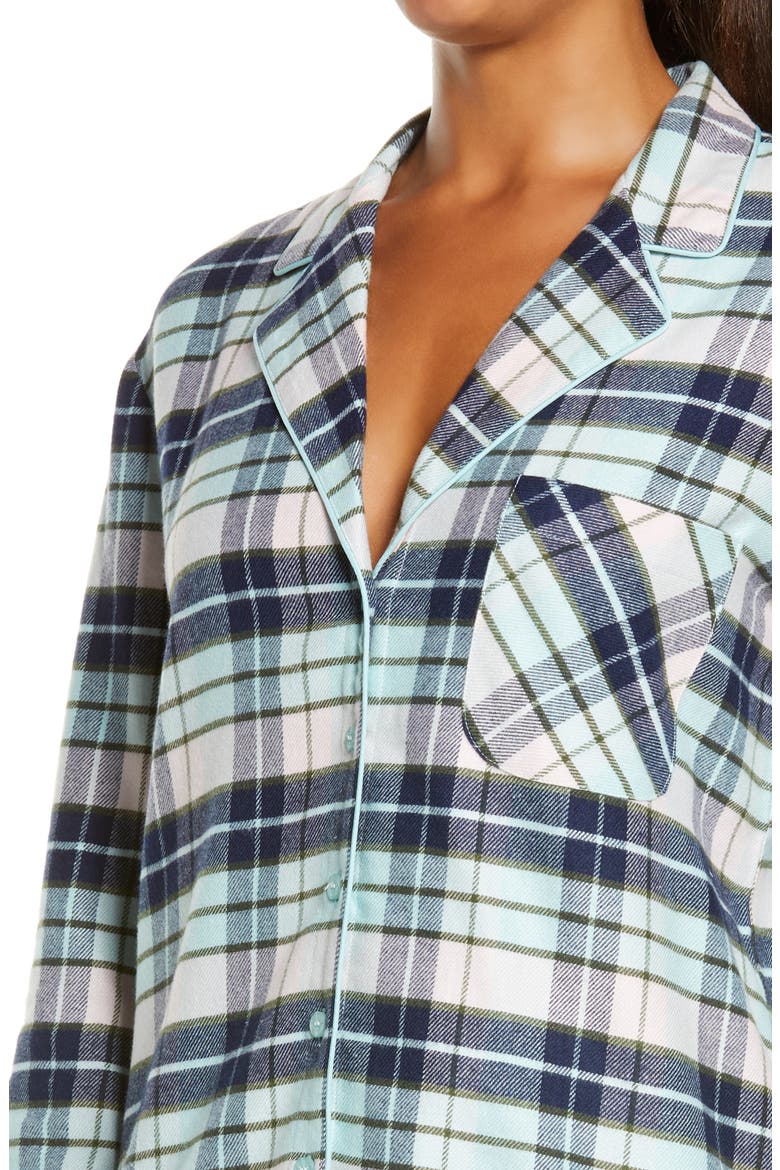 Flannel Pajamas, Alternate, color, BLUE RESORT LUCY PLAID