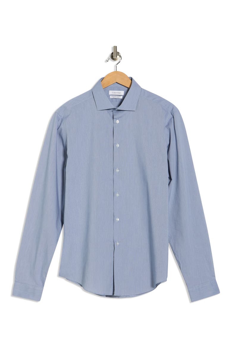 Slim Fit All-Season Stretch Dress Shirt Slim Fit All-Season Stretch Dress Shirt, Alternate, color, DARK BLUE