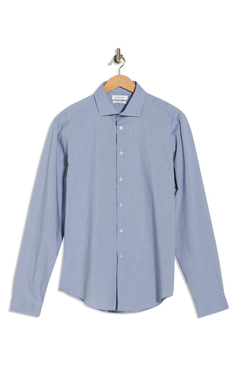 Calvin Klein Slim Fit All-Season Stretch Dress Shirt Slim Fit All-Season Stretch Dress Shirt, Alternate, color, Dark Blue