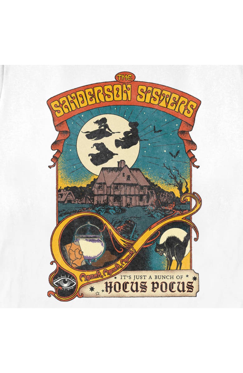 Hocus Pocus Women's Hocus Pocus Vintage Witch Poster  Graphic T-Shirt, Alternate, color, White