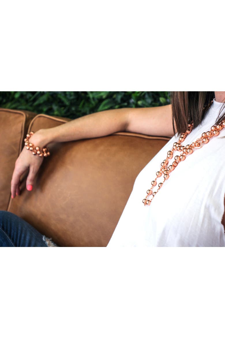 Rose Hematite 3-Layer Socialite Necklace, Alternate, color, Rose