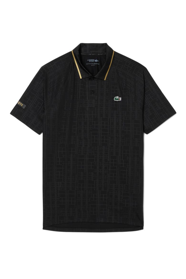 Tennis Performance Slim Fit Polo, Alternate, color, BLACK