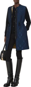 Burberry Micro Check-stitch Nylon Blend Gilet