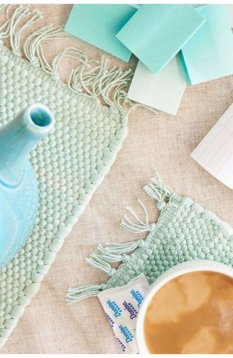 Pillowpia Chindi Placemat, Alternate, color, Aquatic