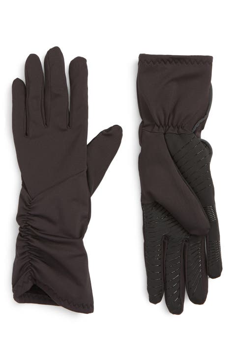 Side Ruched Stretch Touchscreen Compatible Gloves