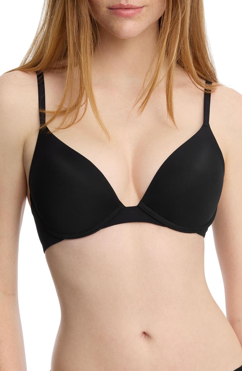 Skarlett Blue Breathless Convertible Push-Up T-Shirt Bra, Main, color, Black
