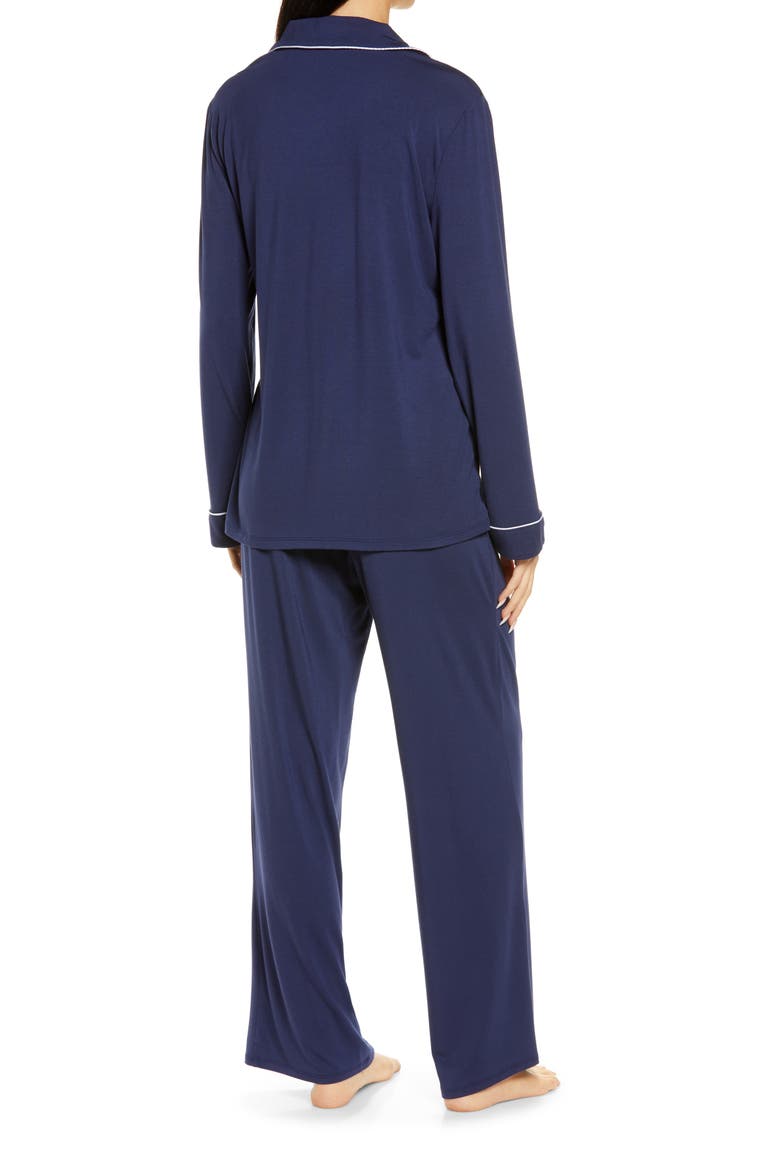 Moonlight Eco Knit Pajamas, Alternate, color, NAVY PEACOAT