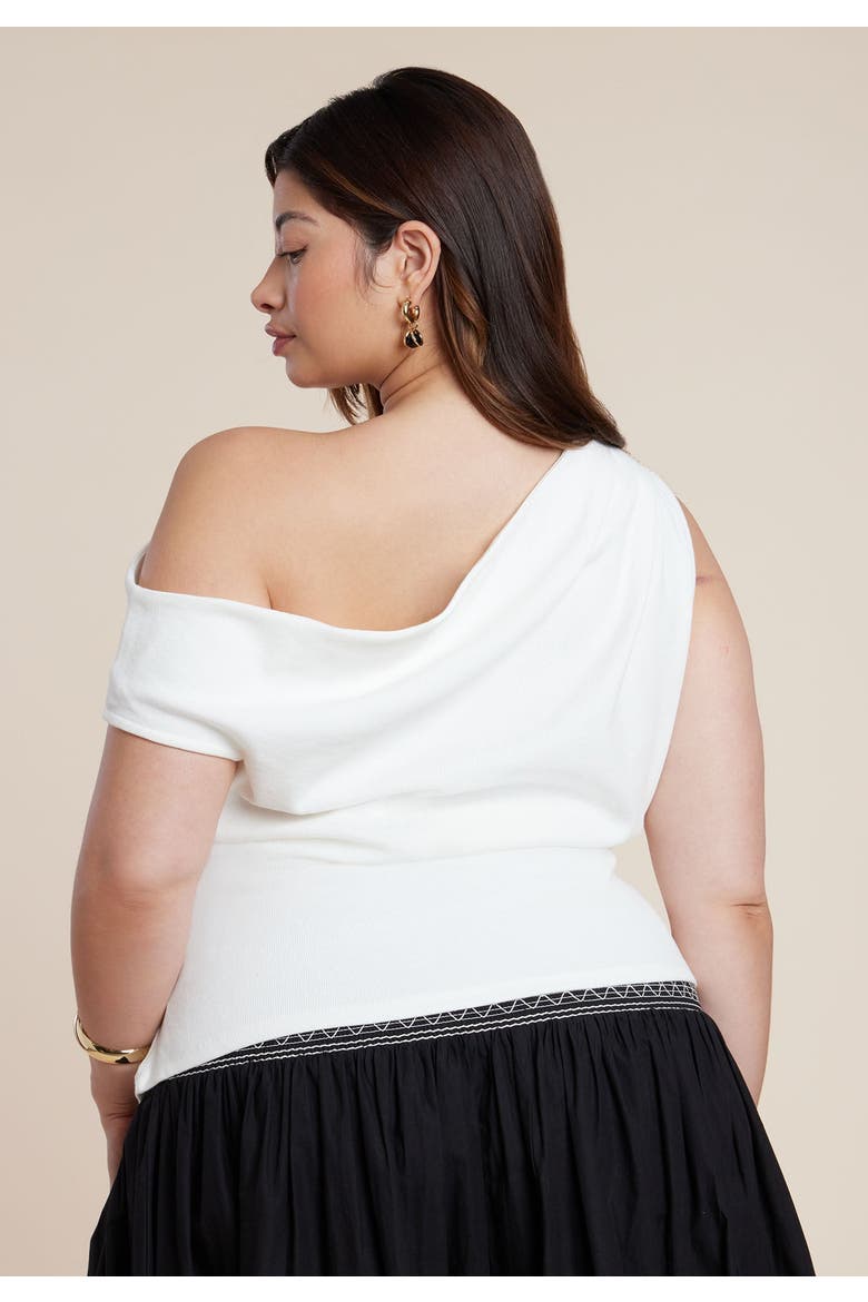Asymmetrical Shirred Top, Alternate, color, DEW