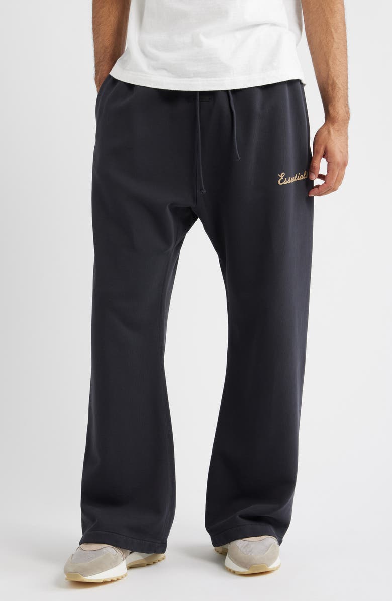 Fear of God Essentials Classic Fit Training Logo Flare Leg Sweatpants, Main, color, 