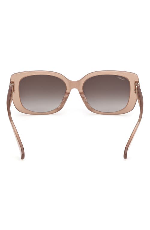 Max Mara 55mm Rectangular Sunglasses In Brown