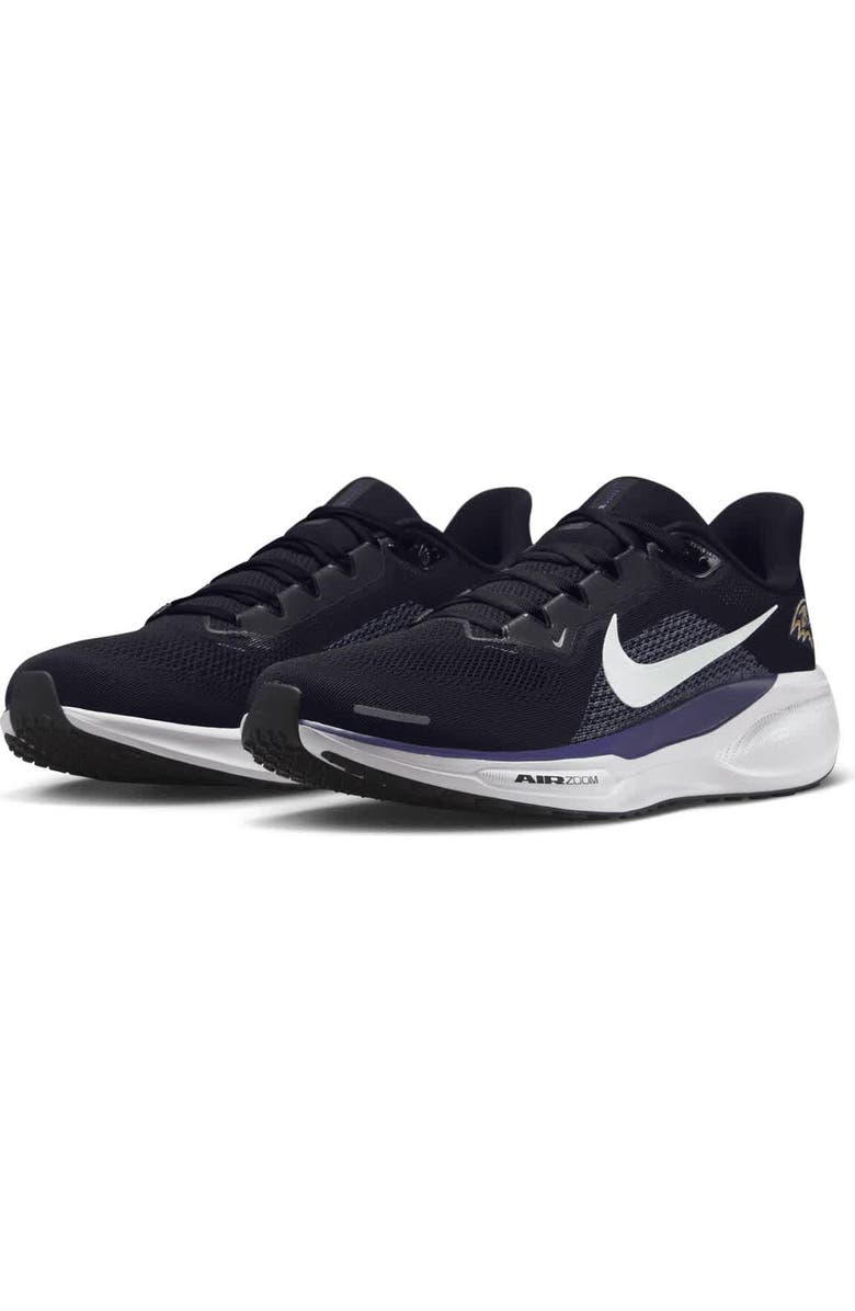 Nike Unisex Nike Black Baltimore Ravens Air Zoom Pegasus 41 Sneakers, Alternate, color, Black