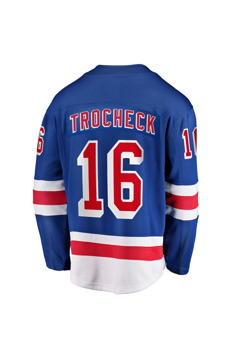 FANATICS Men's Fanatics Vincent Trocheck Blue New York Rangers Home Breakaway Player Jersey, Alternate, color, Blue