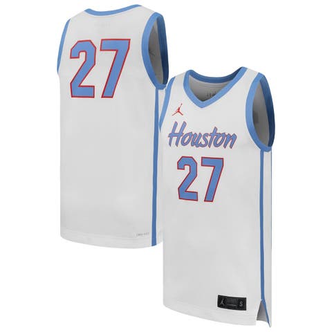 Men's Jordan Brand #27  White Houston Cougars Replica Basketball Jersey