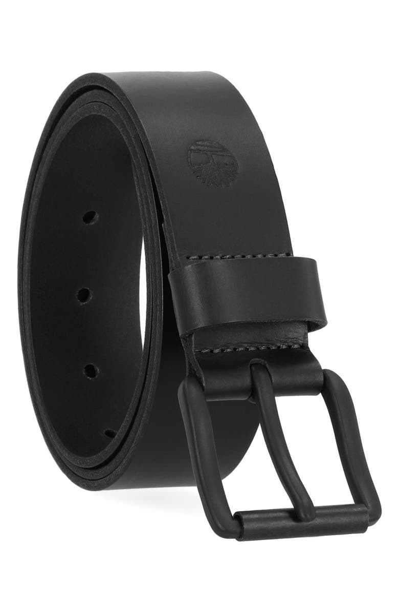 Timberland Leather Belt, Alternate, color, Black