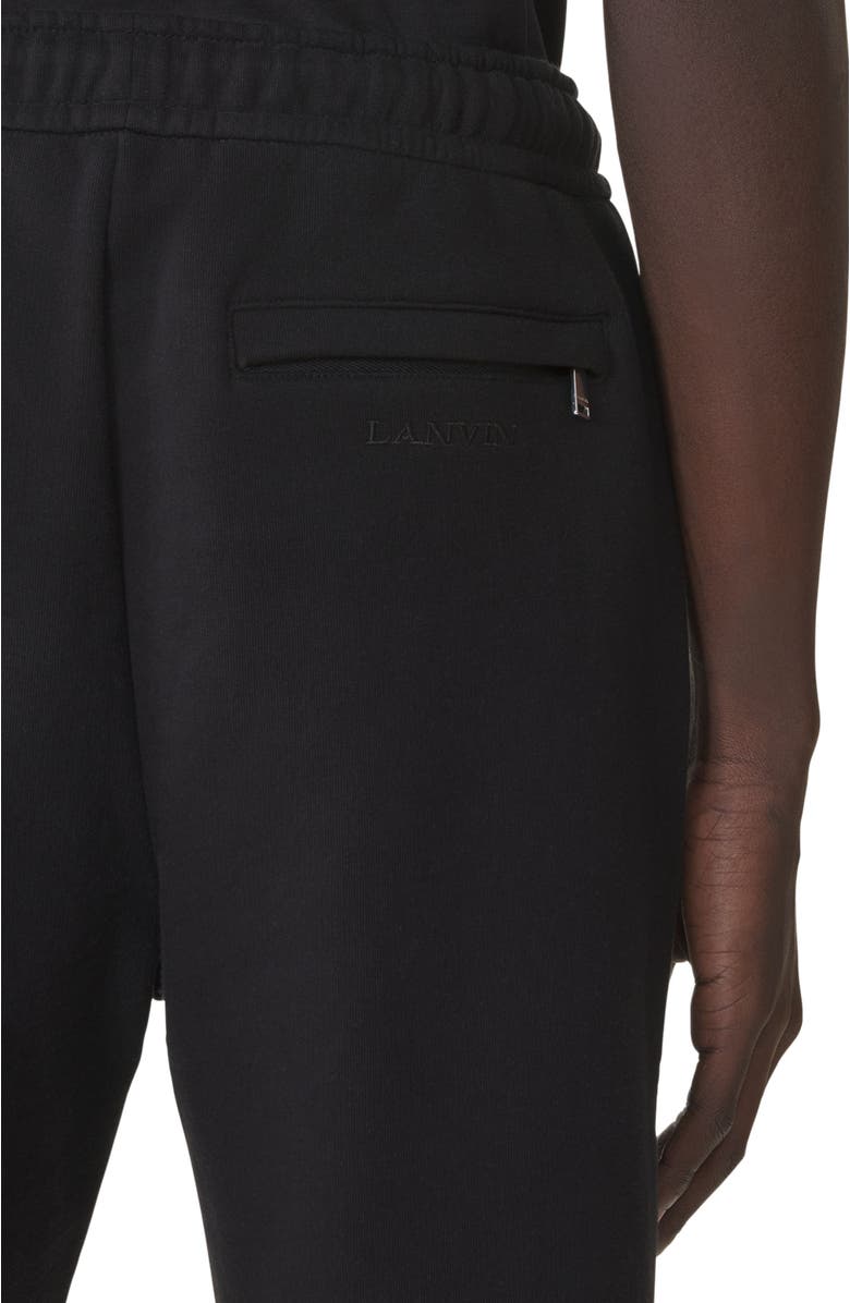 Lanvin Fleece Jogger Pants, Alternate, color, Black