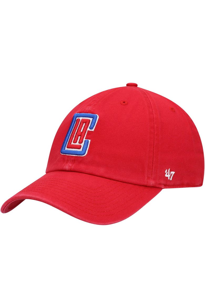 Men's '47 Red LA Clippers Team Clean Up Adjustable Hat, Main, color, Red