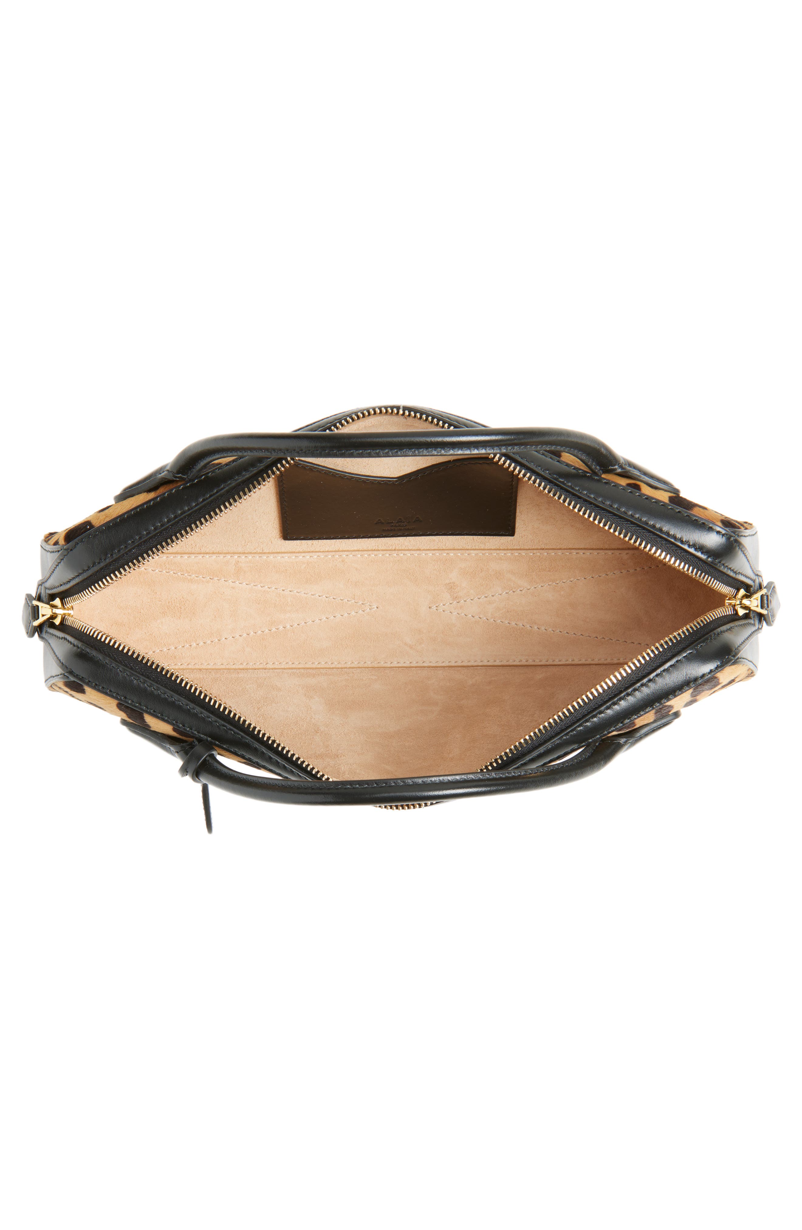 Alaïa Le Teckel Genuine Calf Hair East/West Clutch, Alternate, color, Brun Sepia