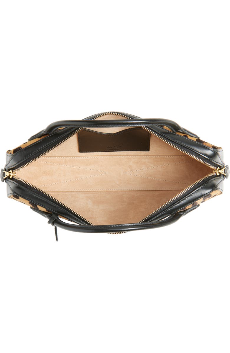 Alaïa Le Teckel Genuine Calf Hair East/West Clutch, Alternate, color, Brun Sepia