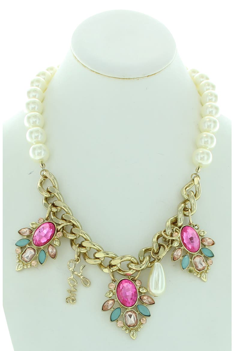 Pretty in Pink Necklace, Alternate, color, GOLD / PINK