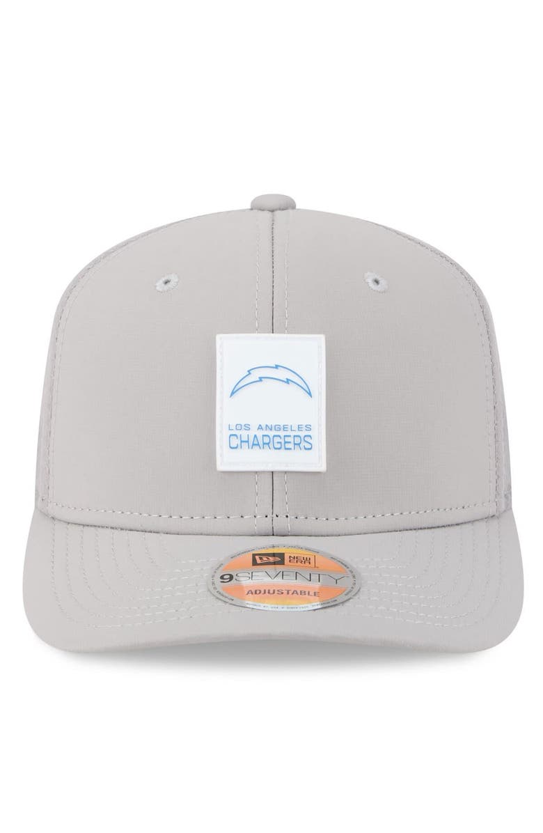 New Era Men's New Era Gray Los Angeles Chargers 2025 Sideline  9SEVENTY Adjustable Trucker Hat, Alternate, color, 