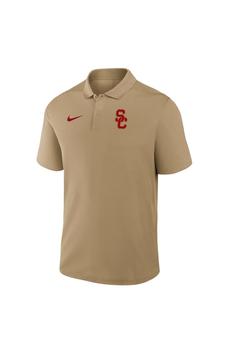 Nike Men's Nike Tan USC Trojans Primetime Victory Primary Logo Performance Polo, Alternate, color, Tan