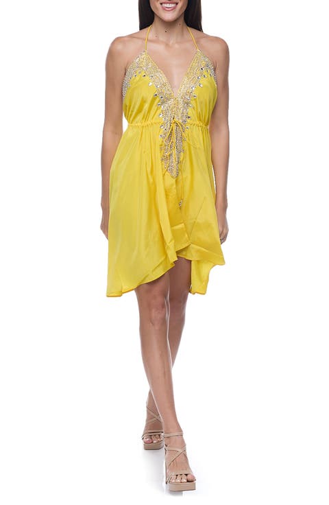 Embellished Halter Dress