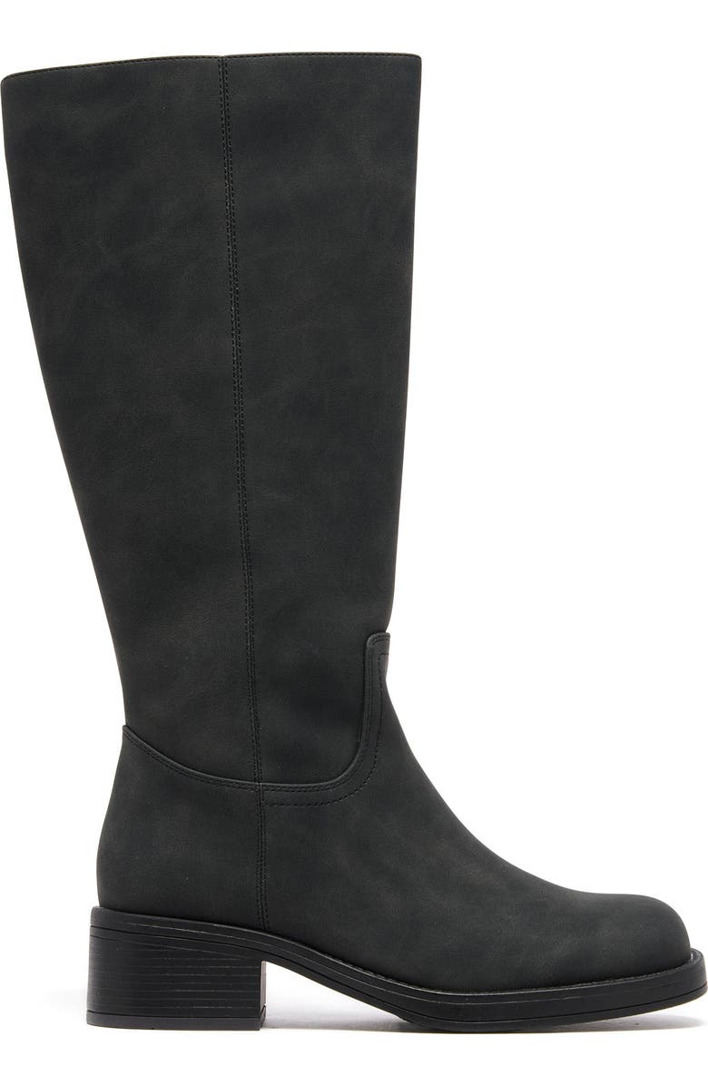 Therapy Australia Fever Square Toe Tall Boot, Alternate, color, Black Waxy Tumbled Pu