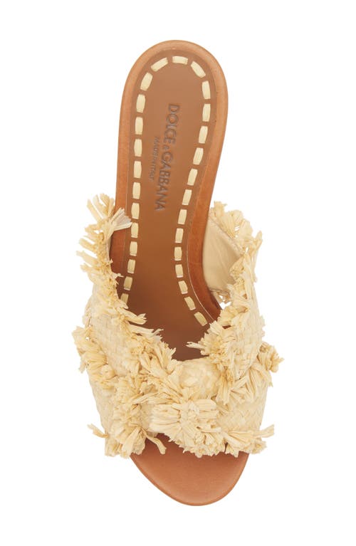Dolce & Gabbana Dolce&gabbana Raffia Platform Sandal In Brown