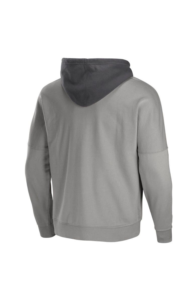 STAPLE Men's NFL x Staple Gray Detroit Lions Throwback Vintage Wash Pullover Hoodie, Alternate, color, 