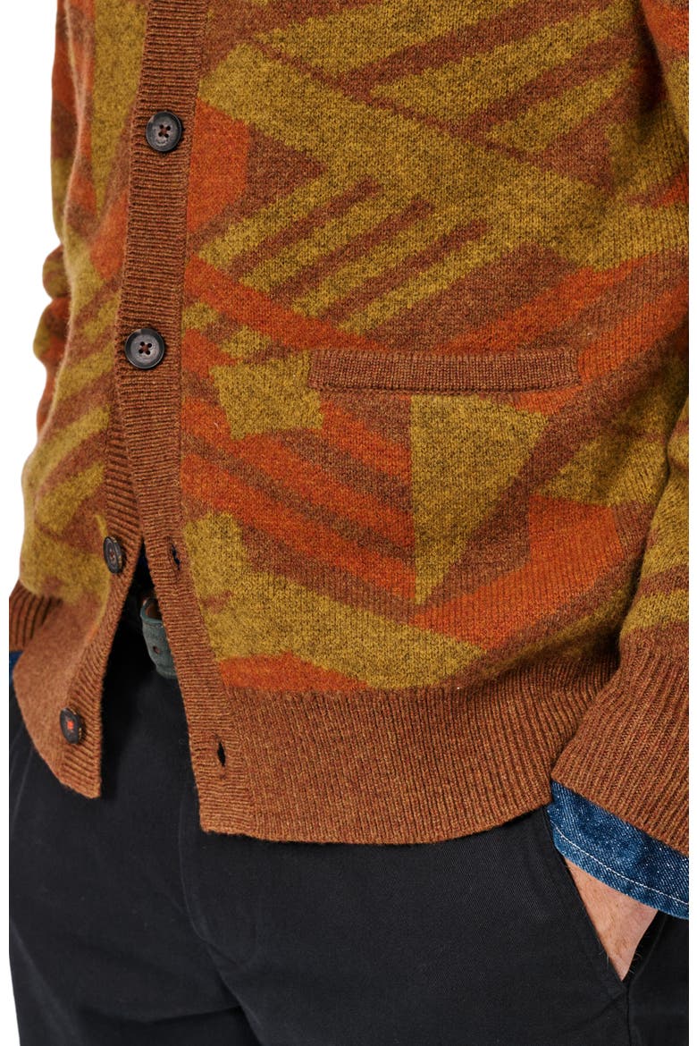 Blake Wool Cardigan, Alternate, color, Rust Mix
