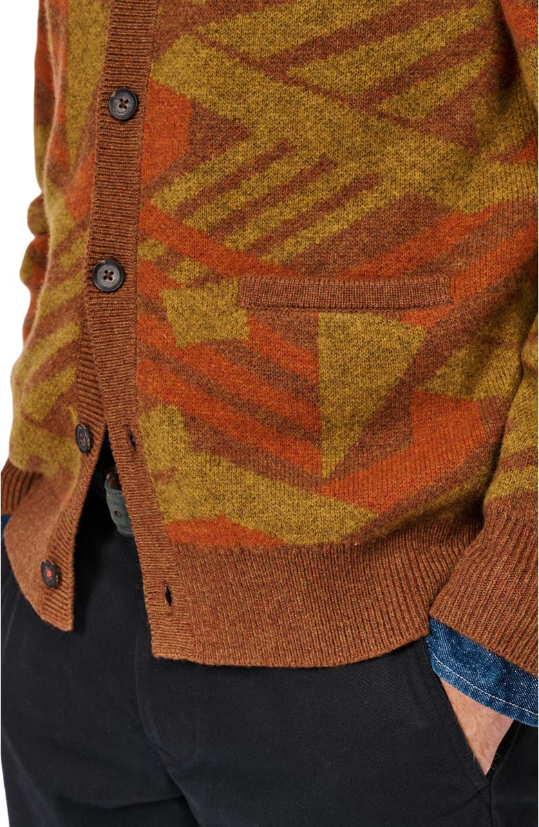 Aubin Blake Wool Cardigan, Alternate, color, Rust Mix