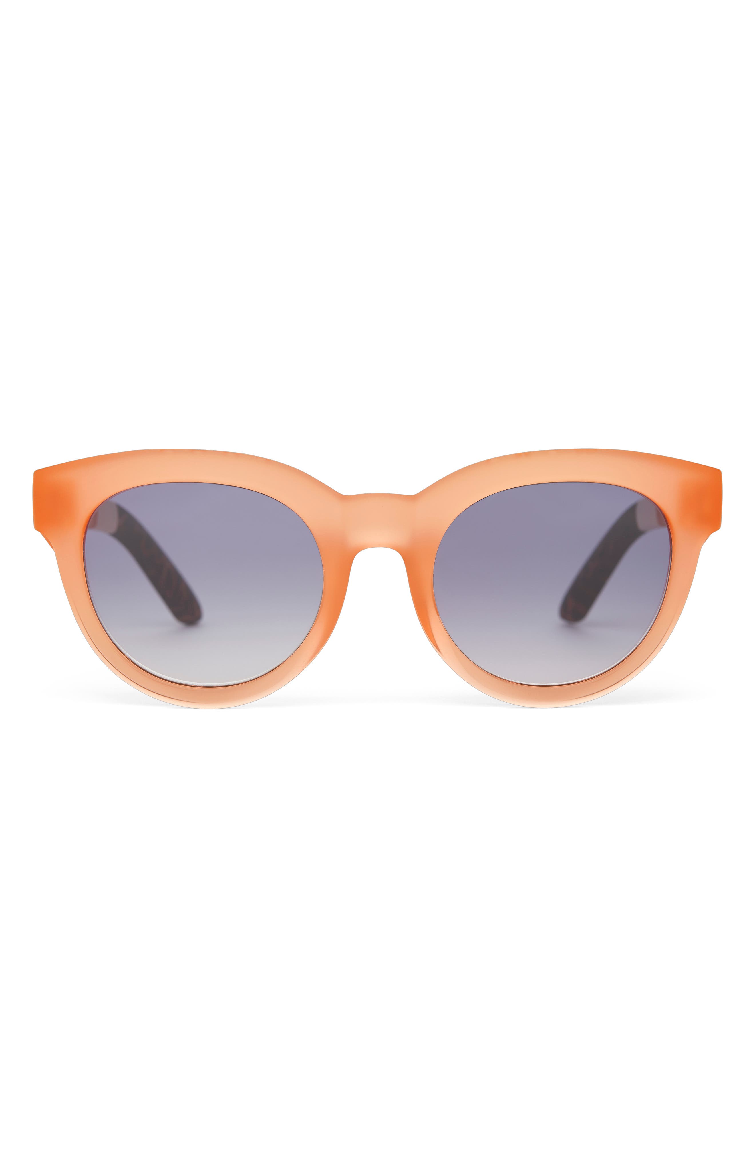 TOMS Florentin 52mm Cat Eye Sunglasses in Peach Crystal Fade/Blue 