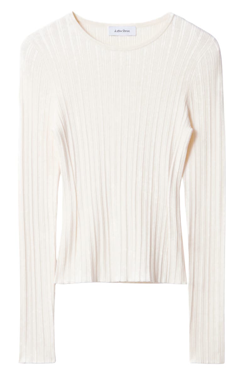 & Other Stories Slim Fit Long Sleeve Rib Top, Alternate, color,