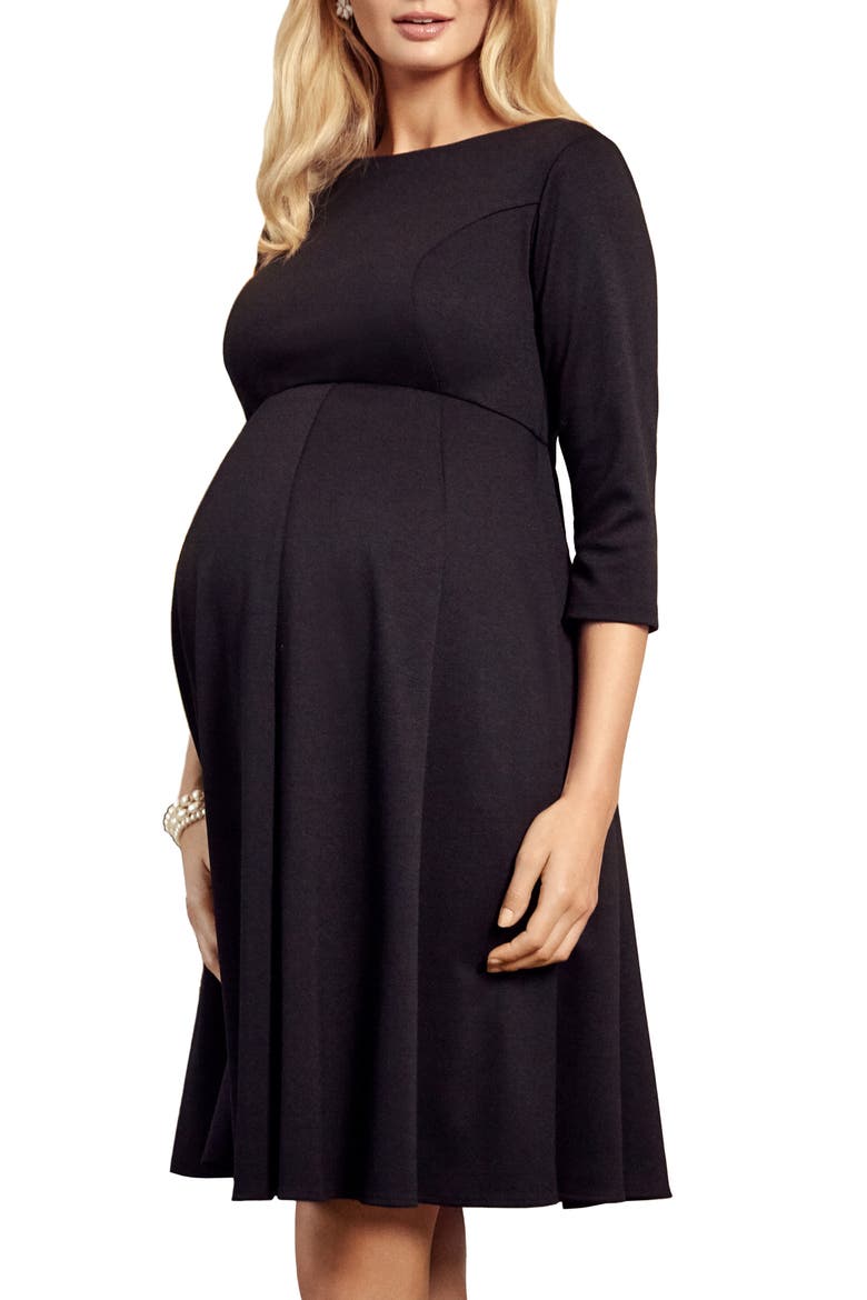Sienna Maternity Dress, Alternate, color, BLACK