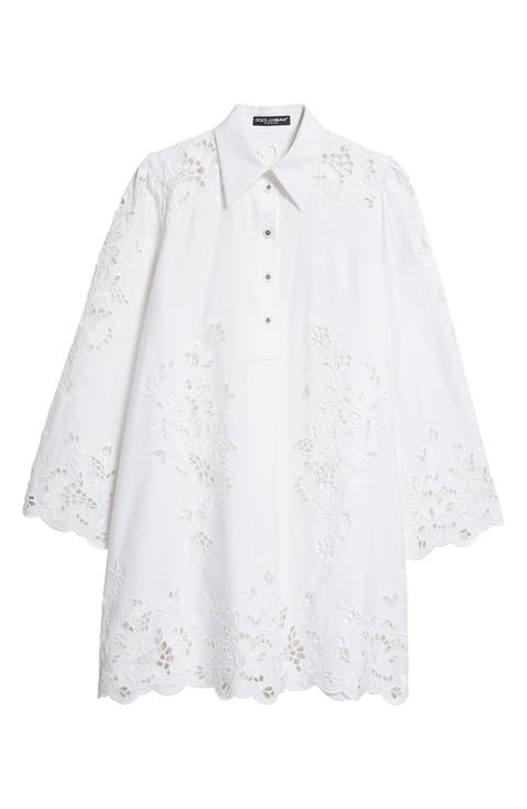 Dolce & Gabbana コードレース ドレス ホワイト 関税込 品格 ドルチェ＆ガッバーナ ショート レース ドレス 白