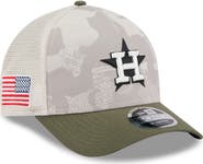 New Era Men's New Era Light Beige/Olive Houston Astros 2025 Armed Forces Day 9FORTY M-Crown A-Frame Adjustable Hat