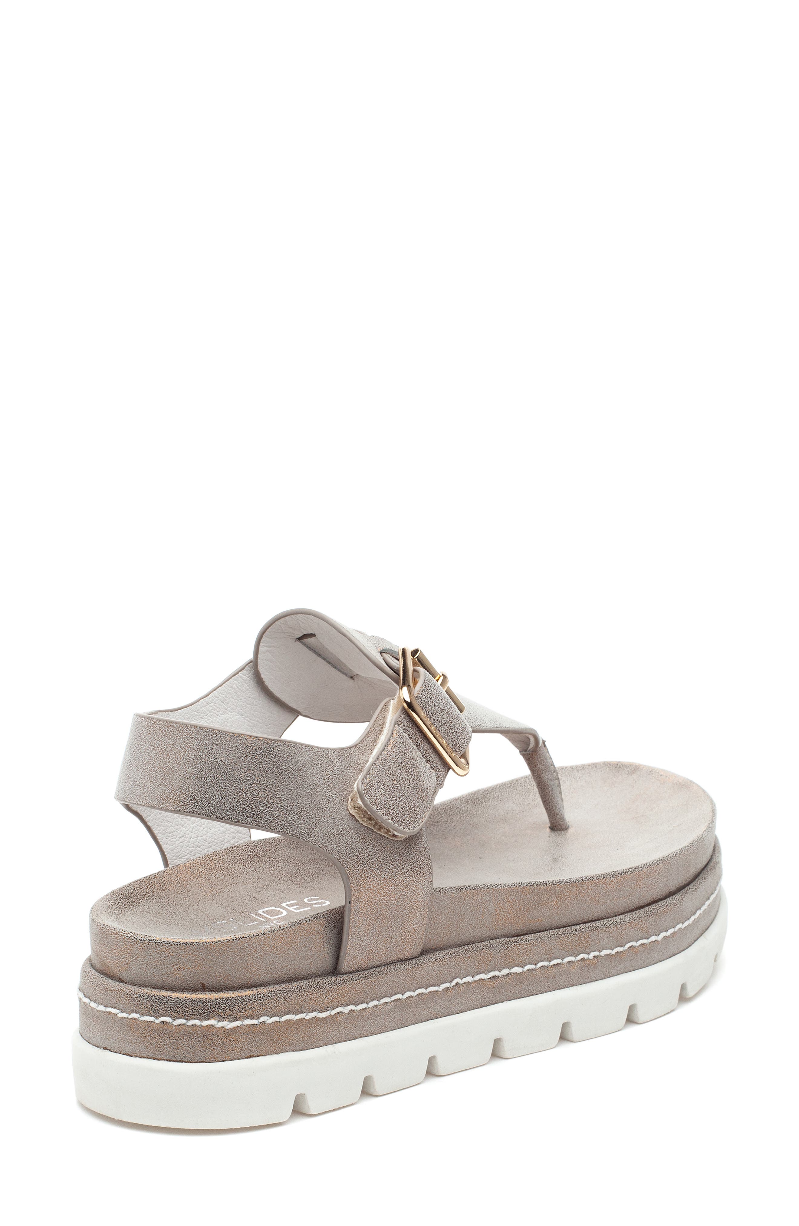 Becky Platform Sandal, Alternate, color, BRONZE WASH LEATHER