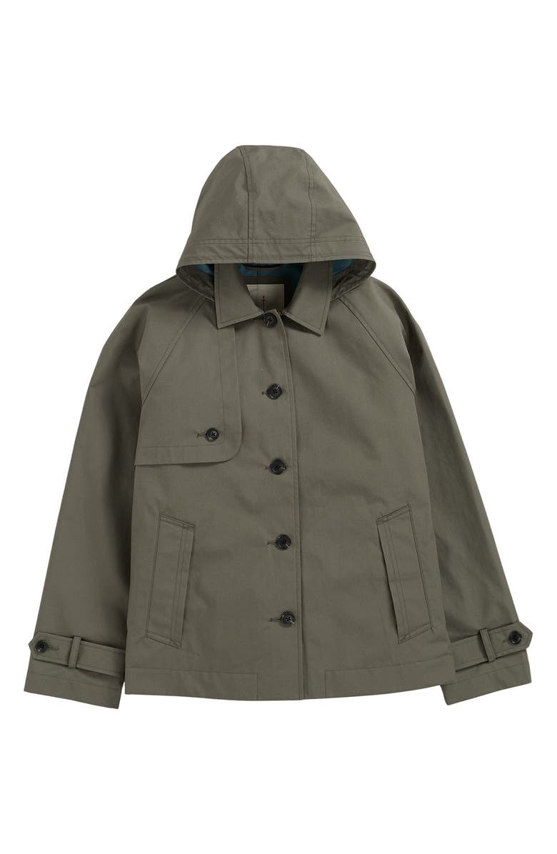 Seasalt Cornwall Neap Tide Waterproof Organic Cotton Jacket with Removable Hood, Alternate, color, Light Nori