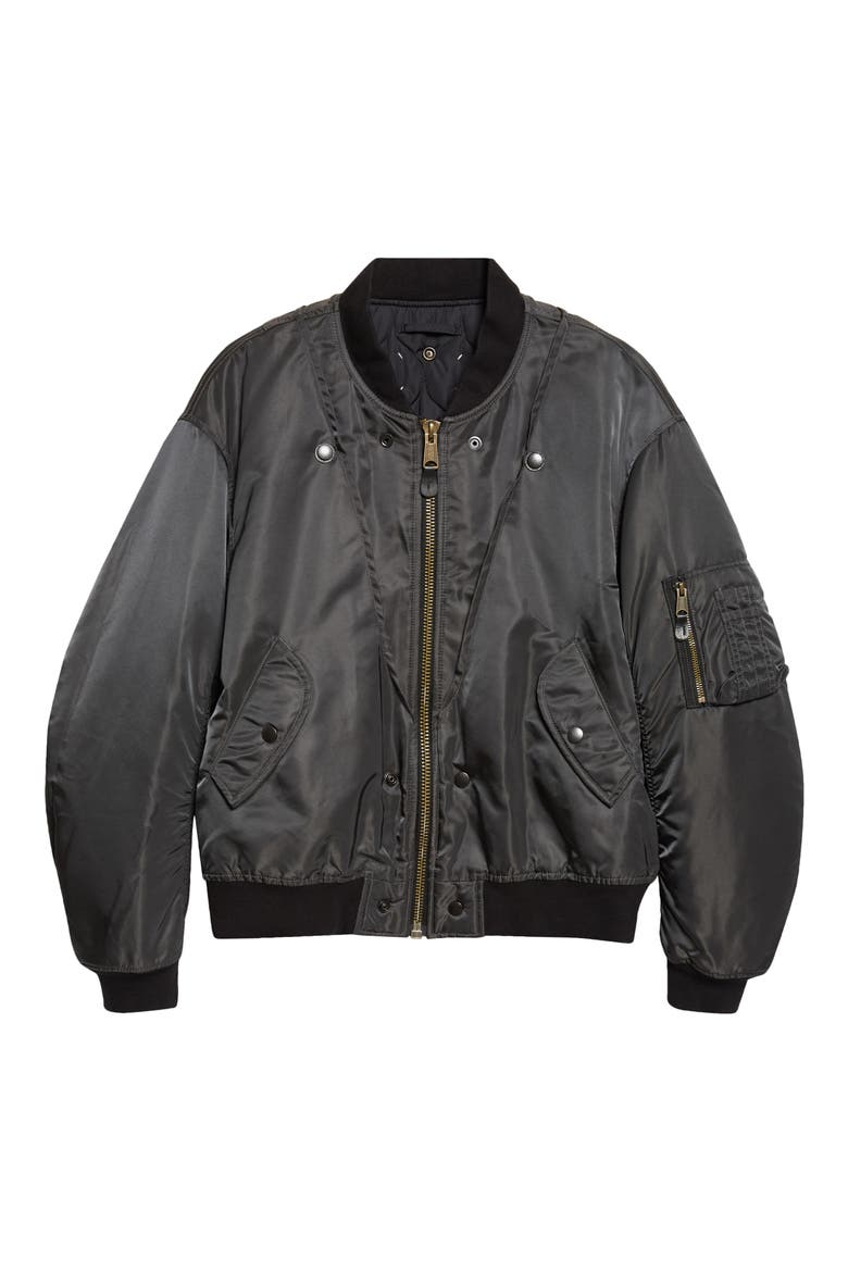 Reversible Bomber Jacket, Main, color, DARK GREY