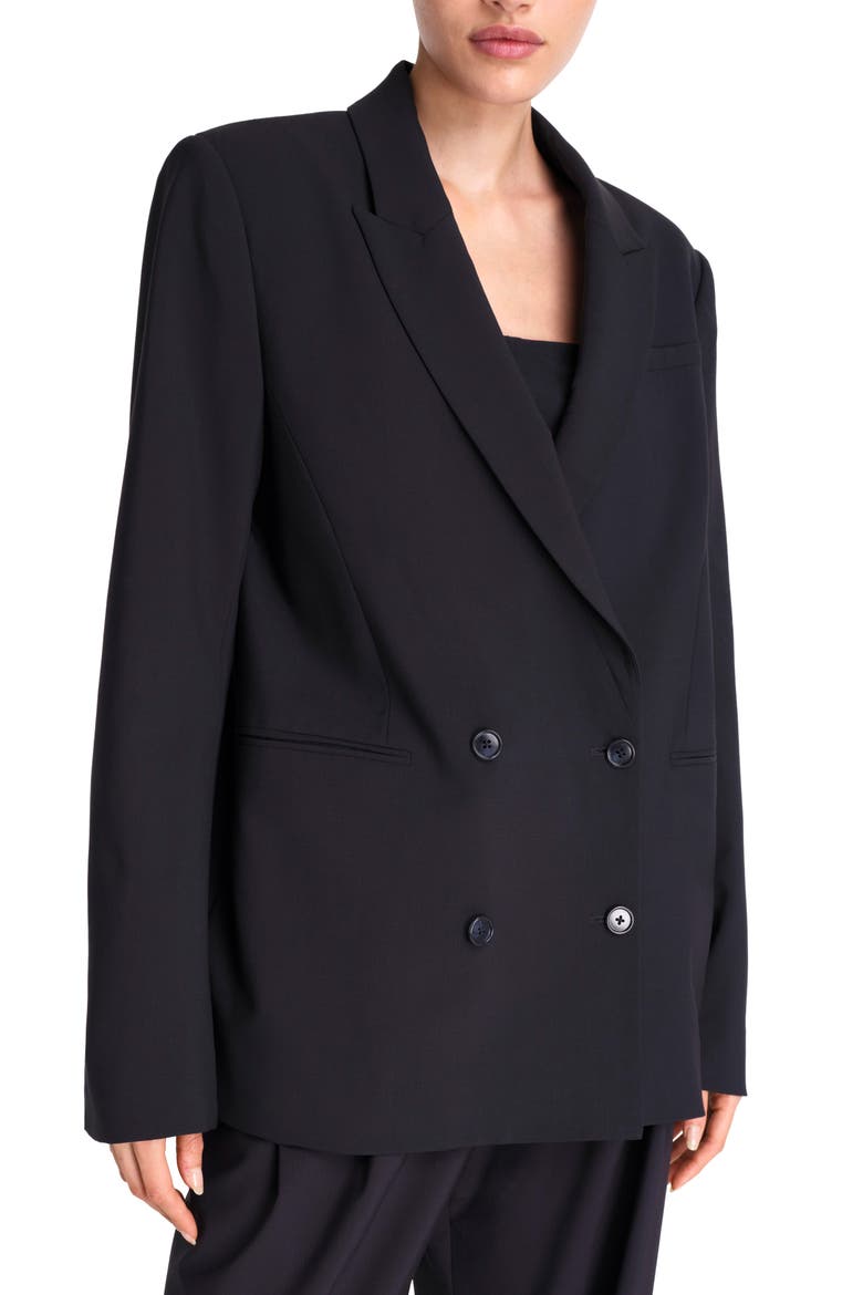 Tabitha Double Breasted Stretch Blazer, Alternate, color, MIDNIGHT
