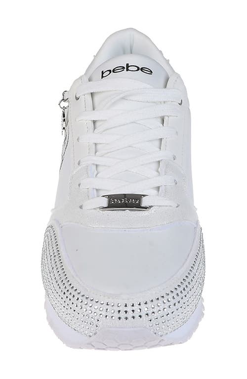 Bebe Embellished Varsity Low Top Sneaker