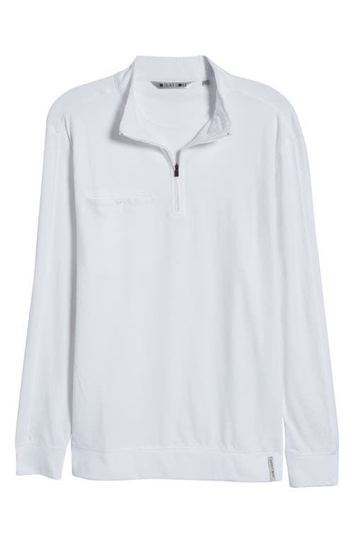Black Clover Clyde Quarter Zip Performance Pocket Pullover In White