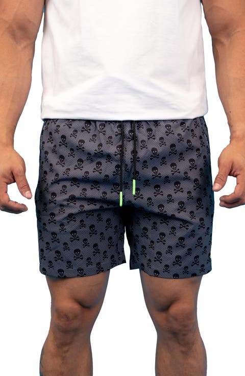 Swim Lion Skull & Crossbones Swim Trunks