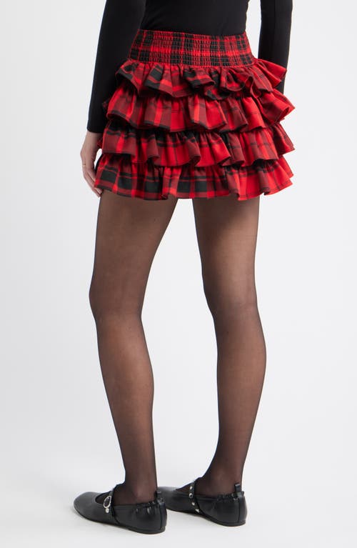 Bp. Tiered Ruffle Miniskort In Multi