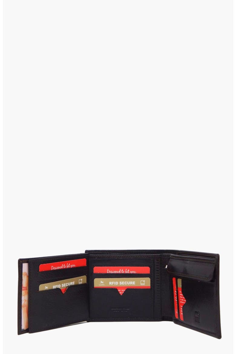 Gentleman Trifold Leather Wallet 508, Alternate, color, Brown